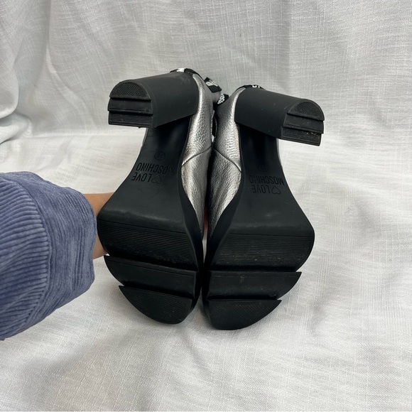 Love Moschino Silver Leather Boots - Picture 7 of 10